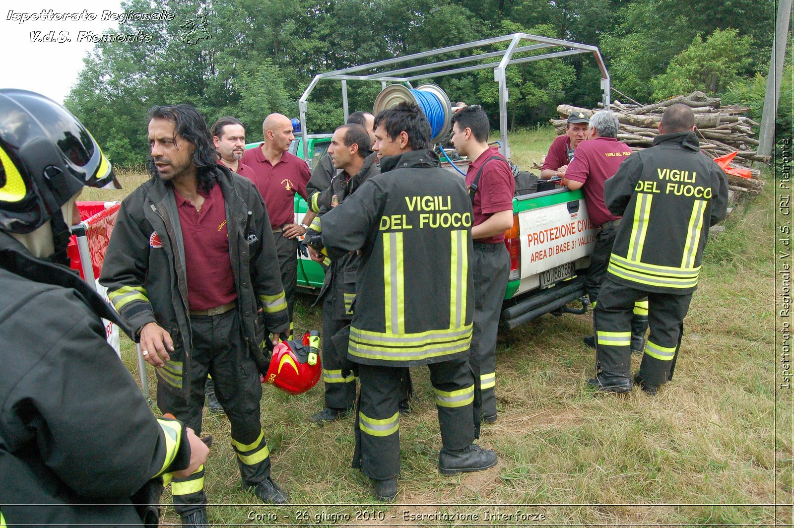 Corio - 26 giugno 2010 - Esercitazione Interforze -  Croce Rossa Italiana - Ispettorato Regionale Volontari del Soccorso Piemonte