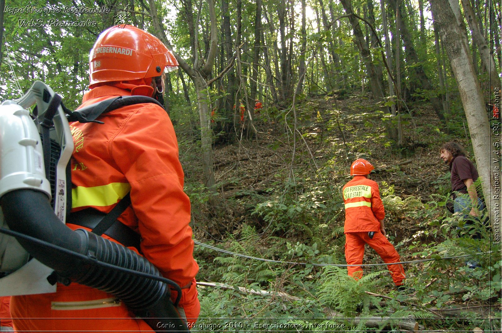 Corio - 26 giugno 2010 - Esercitazione Interforze -  Croce Rossa Italiana - Ispettorato Regionale Volontari del Soccorso Piemonte