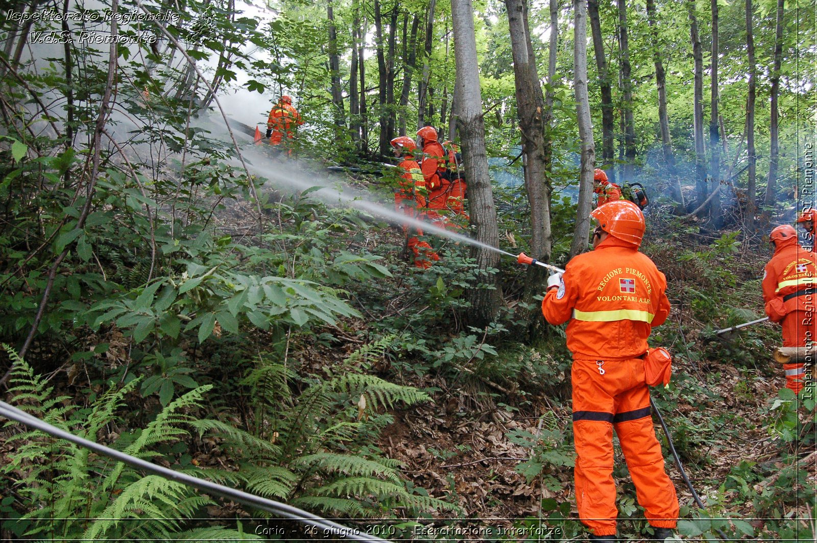 Corio - 26 giugno 2010 - Esercitazione Interforze -  Croce Rossa Italiana - Ispettorato Regionale Volontari del Soccorso Piemonte