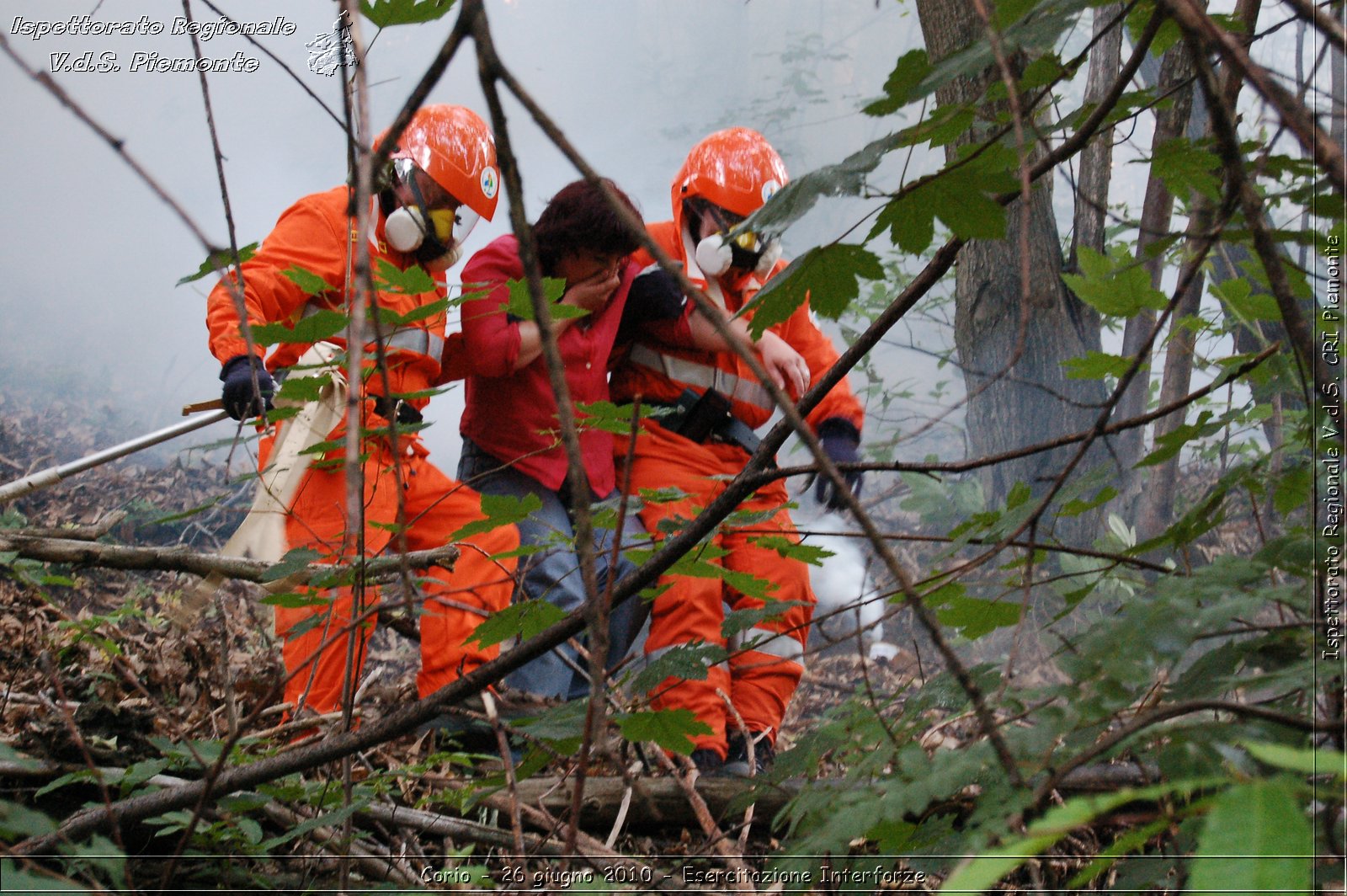 Corio - 26 giugno 2010 - Esercitazione Interforze -  Croce Rossa Italiana - Ispettorato Regionale Volontari del Soccorso Piemonte