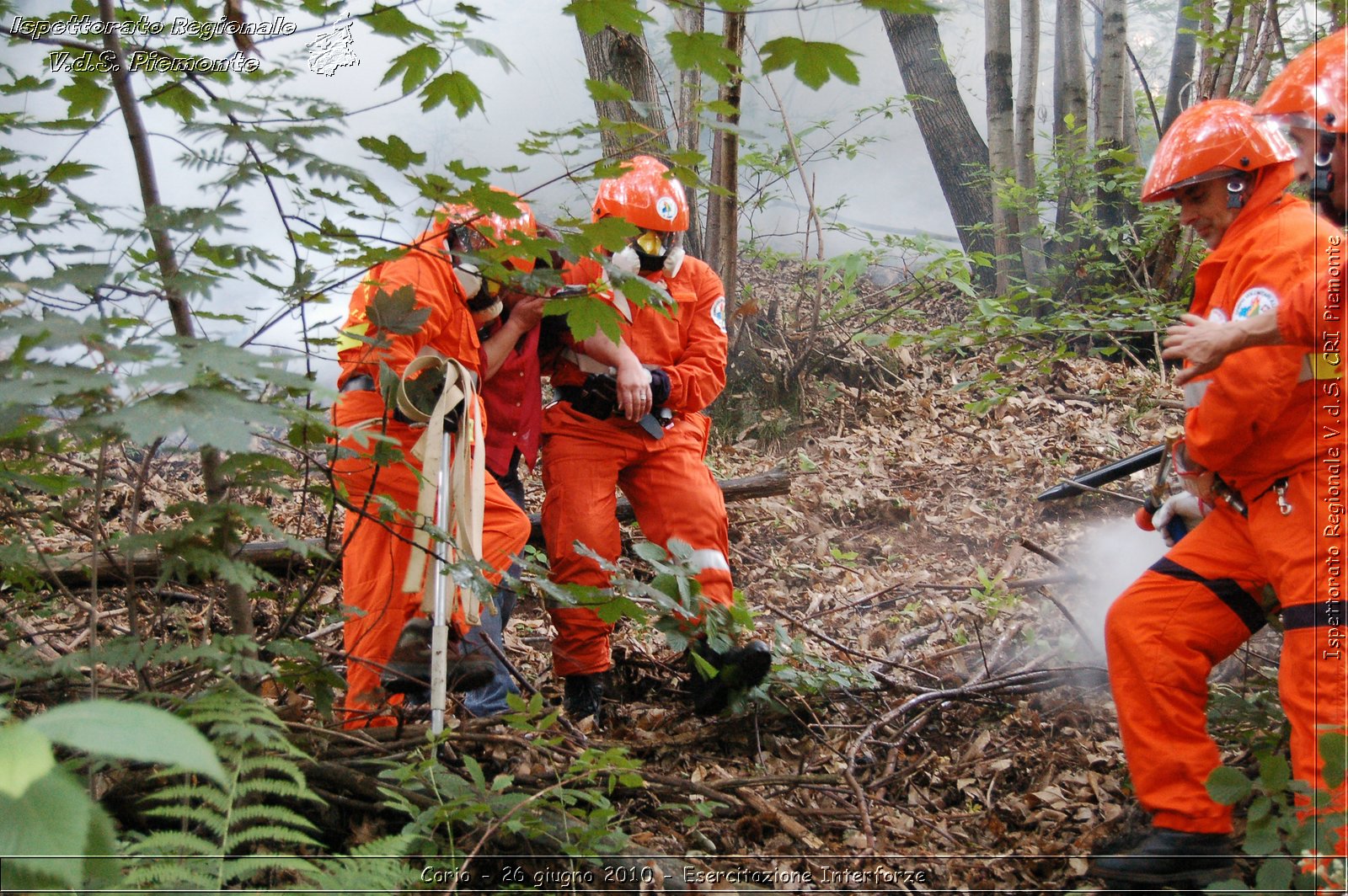 Corio - 26 giugno 2010 - Esercitazione Interforze -  Croce Rossa Italiana - Ispettorato Regionale Volontari del Soccorso Piemonte