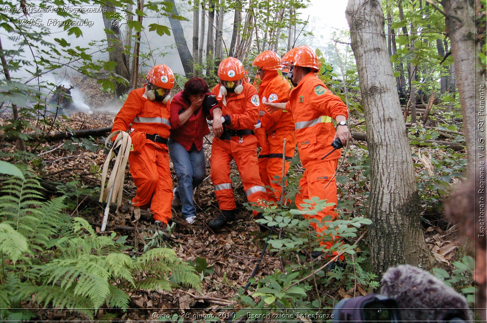 Corio - 26 giugno 2010 - Esercitazione Interforze -  Croce Rossa Italiana - Ispettorato Regionale Volontari del Soccorso Piemonte