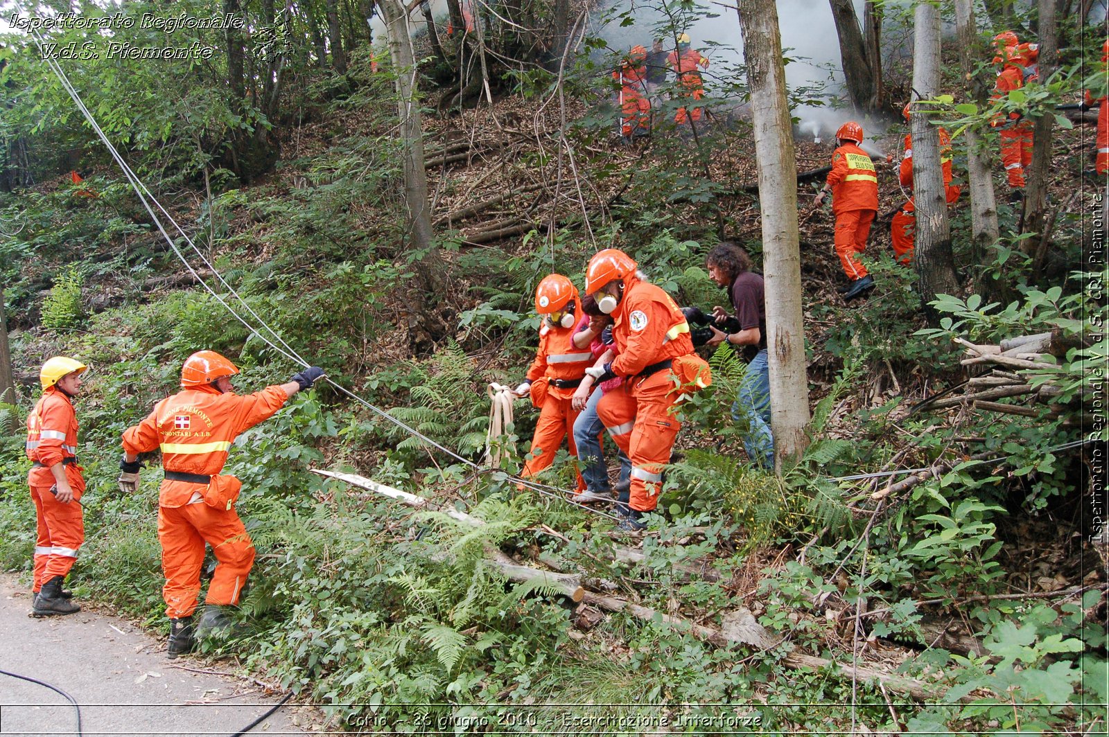 Corio - 26 giugno 2010 - Esercitazione Interforze -  Croce Rossa Italiana - Ispettorato Regionale Volontari del Soccorso Piemonte