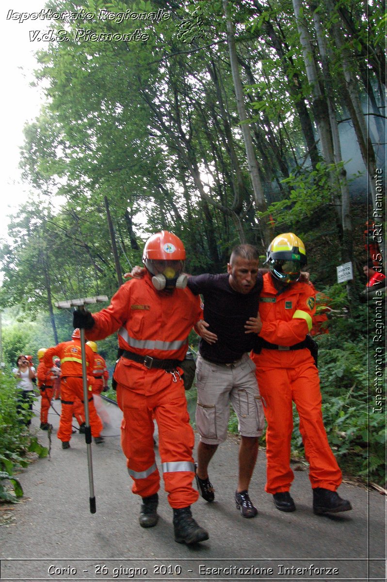 Corio - 26 giugno 2010 - Esercitazione Interforze -  Croce Rossa Italiana - Ispettorato Regionale Volontari del Soccorso Piemonte