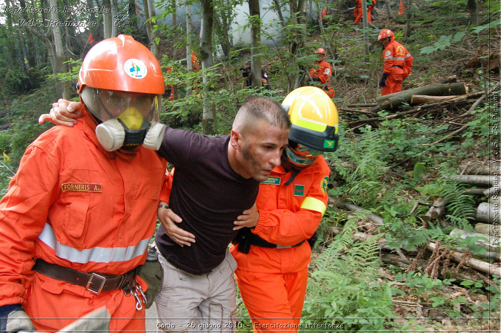 Corio - 26 giugno 2010 - Esercitazione Interforze -  Croce Rossa Italiana - Ispettorato Regionale Volontari del Soccorso Piemonte