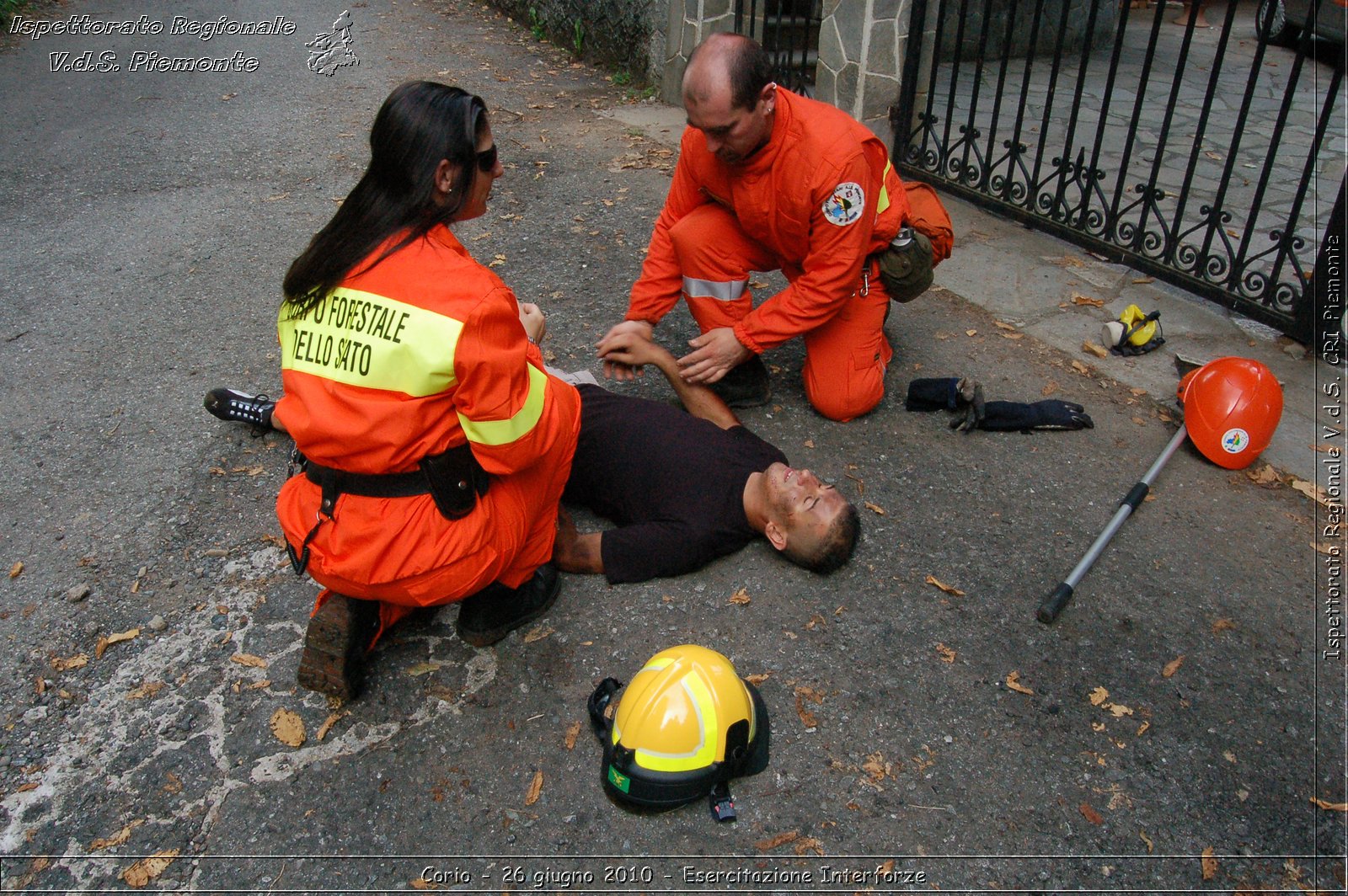 Corio - 26 giugno 2010 - Esercitazione Interforze -  Croce Rossa Italiana - Ispettorato Regionale Volontari del Soccorso Piemonte