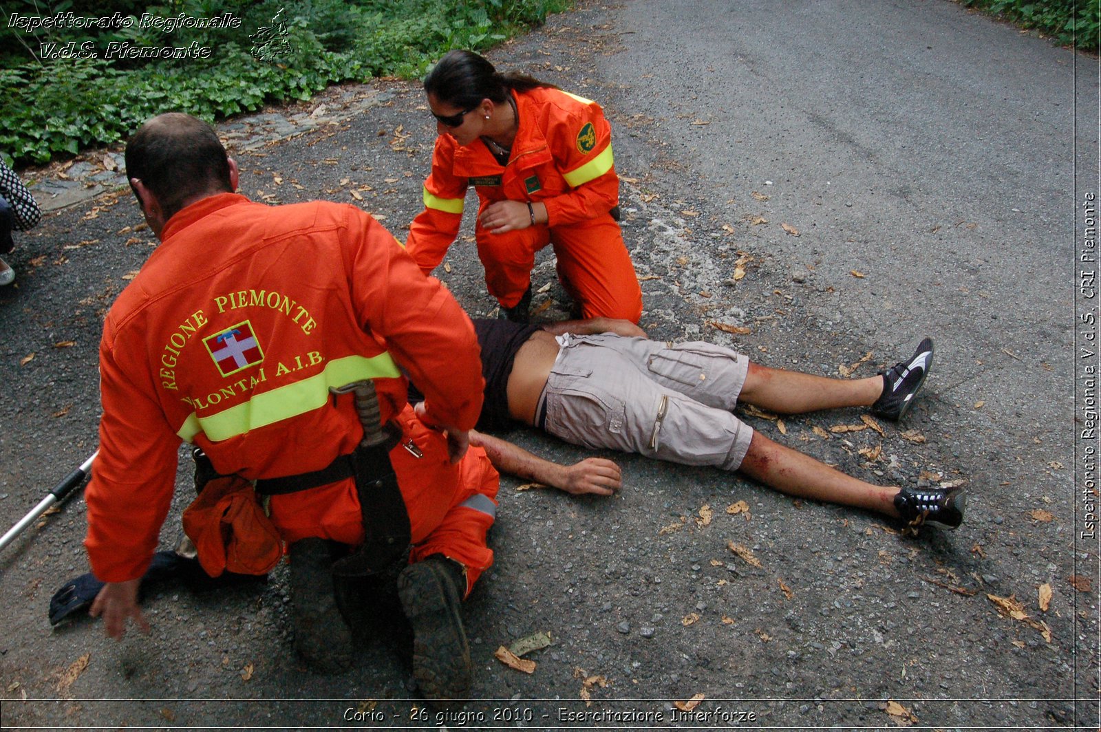 Corio - 26 giugno 2010 - Esercitazione Interforze -  Croce Rossa Italiana - Ispettorato Regionale Volontari del Soccorso Piemonte