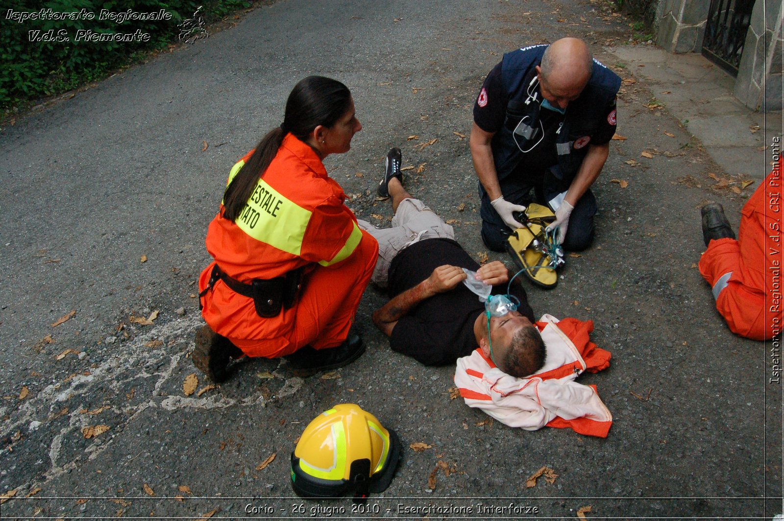 Corio - 26 giugno 2010 - Esercitazione Interforze -  Croce Rossa Italiana - Ispettorato Regionale Volontari del Soccorso Piemonte