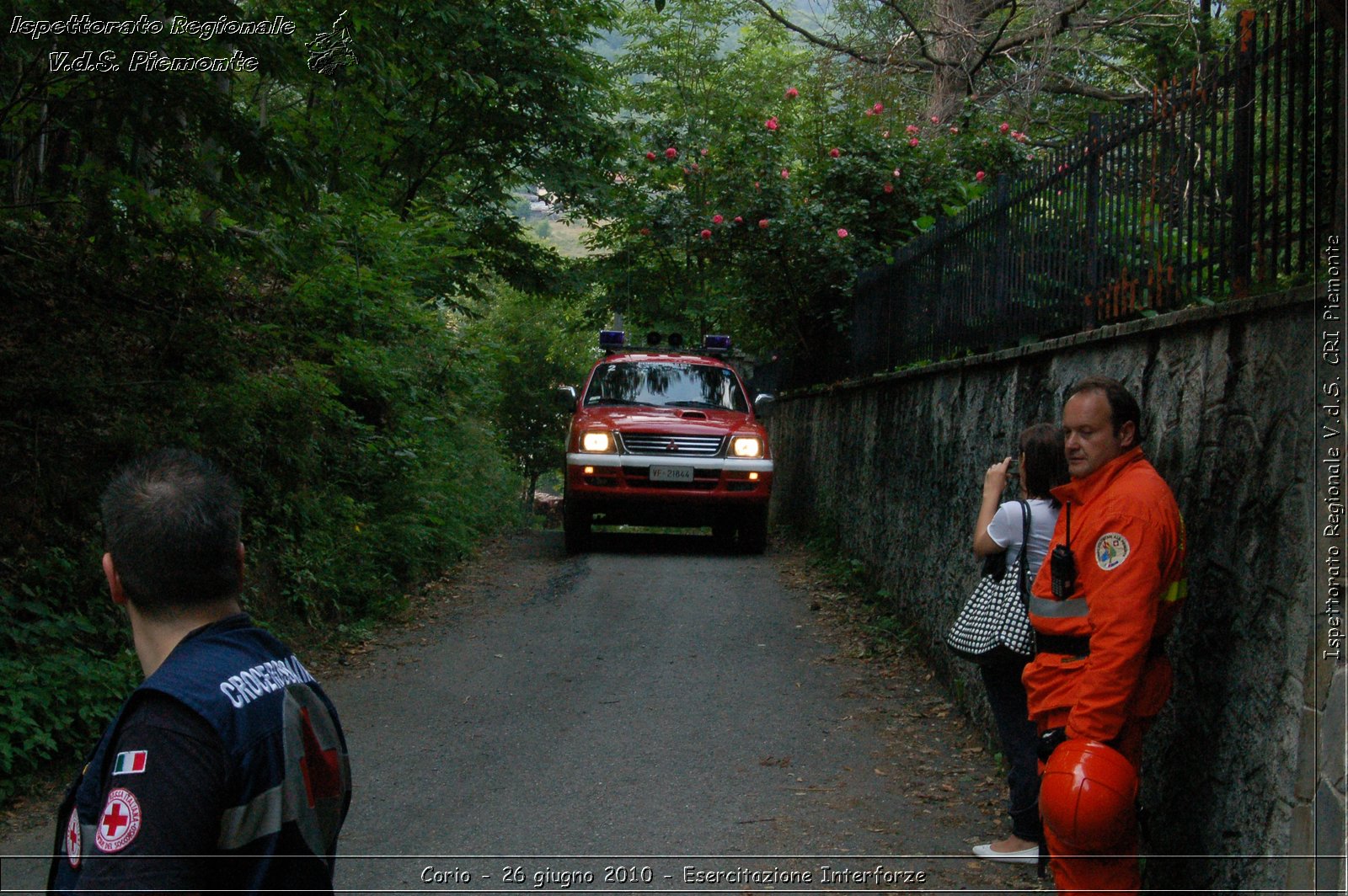 Corio - 26 giugno 2010 - Esercitazione Interforze -  Croce Rossa Italiana - Ispettorato Regionale Volontari del Soccorso Piemonte