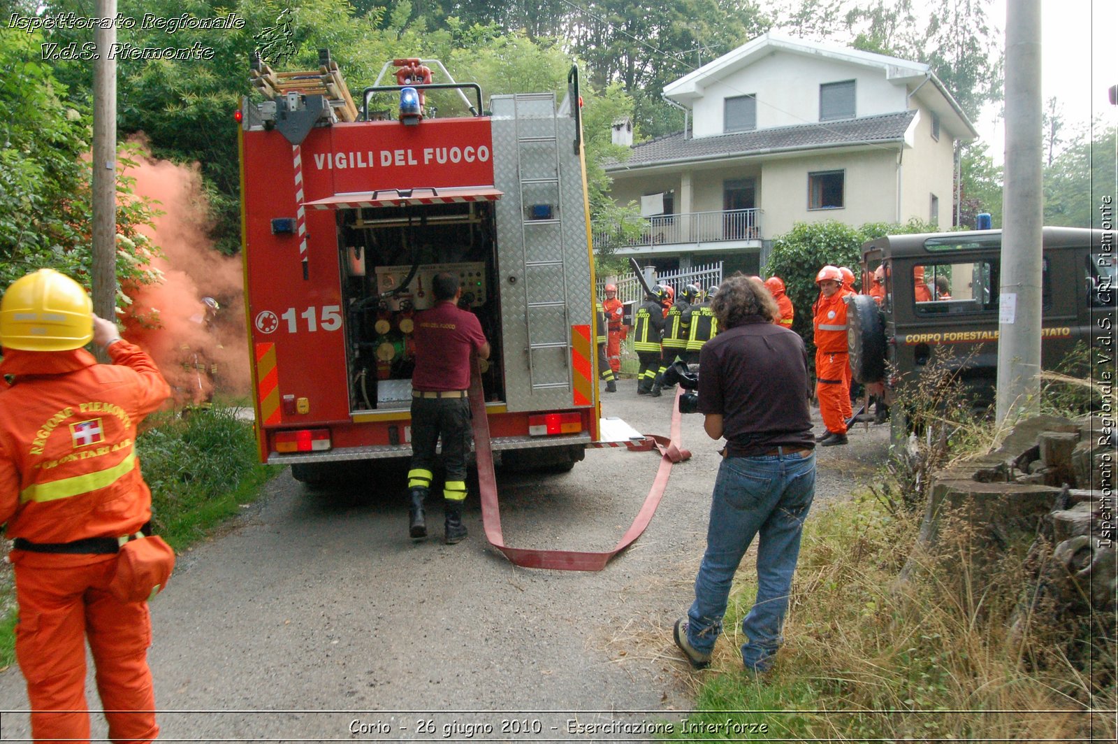 Corio - 26 giugno 2010 - Esercitazione Interforze -  Croce Rossa Italiana - Ispettorato Regionale Volontari del Soccorso Piemonte