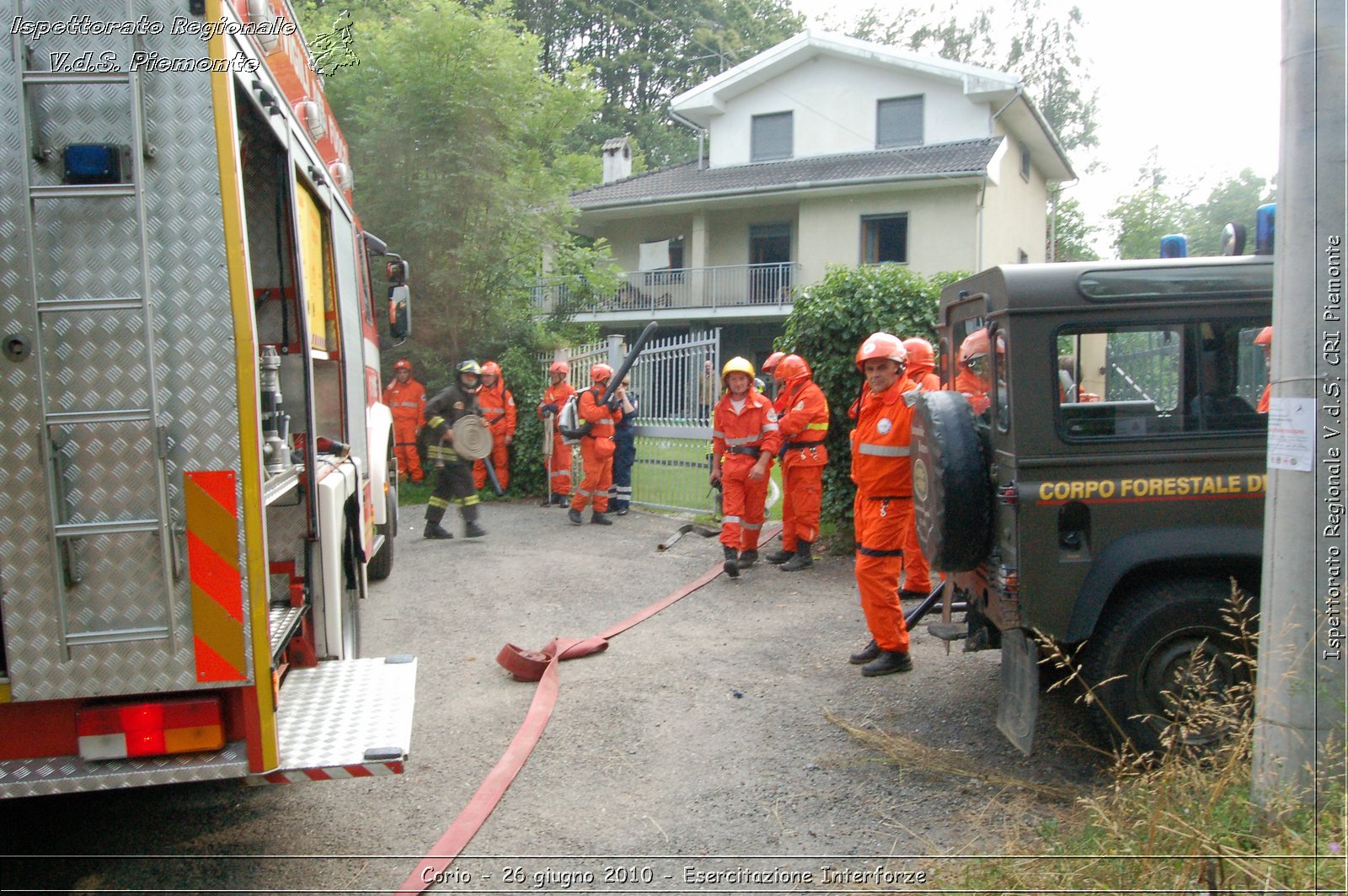 Corio - 26 giugno 2010 - Esercitazione Interforze -  Croce Rossa Italiana - Ispettorato Regionale Volontari del Soccorso Piemonte