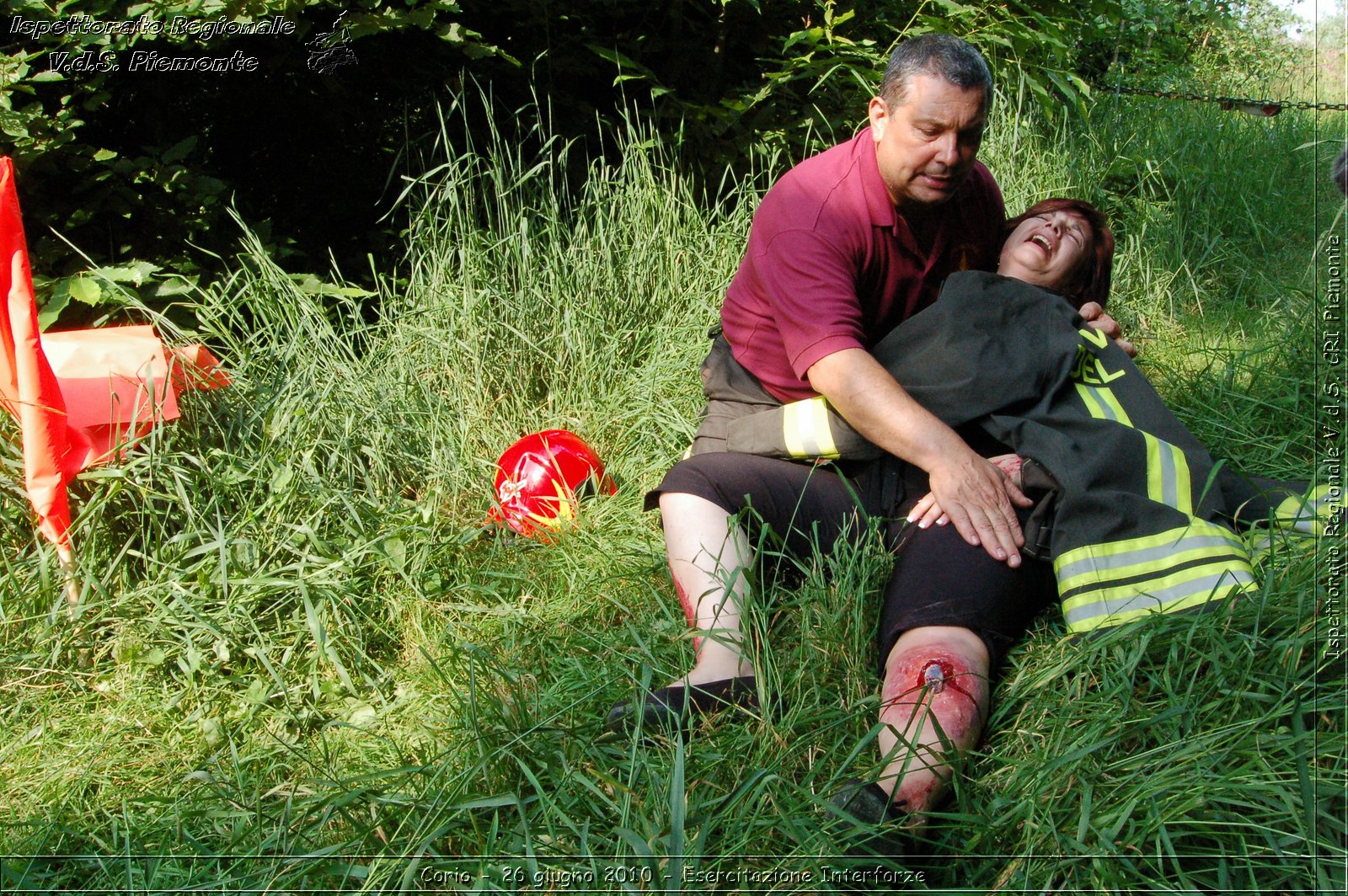 Corio - 26 giugno 2010 - Esercitazione Interforze -  Croce Rossa Italiana - Ispettorato Regionale Volontari del Soccorso Piemonte