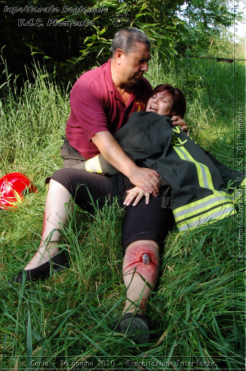 Corio - 26 giugno 2010 - Esercitazione Interforze -  Croce Rossa Italiana - Ispettorato Regionale Volontari del Soccorso Piemonte