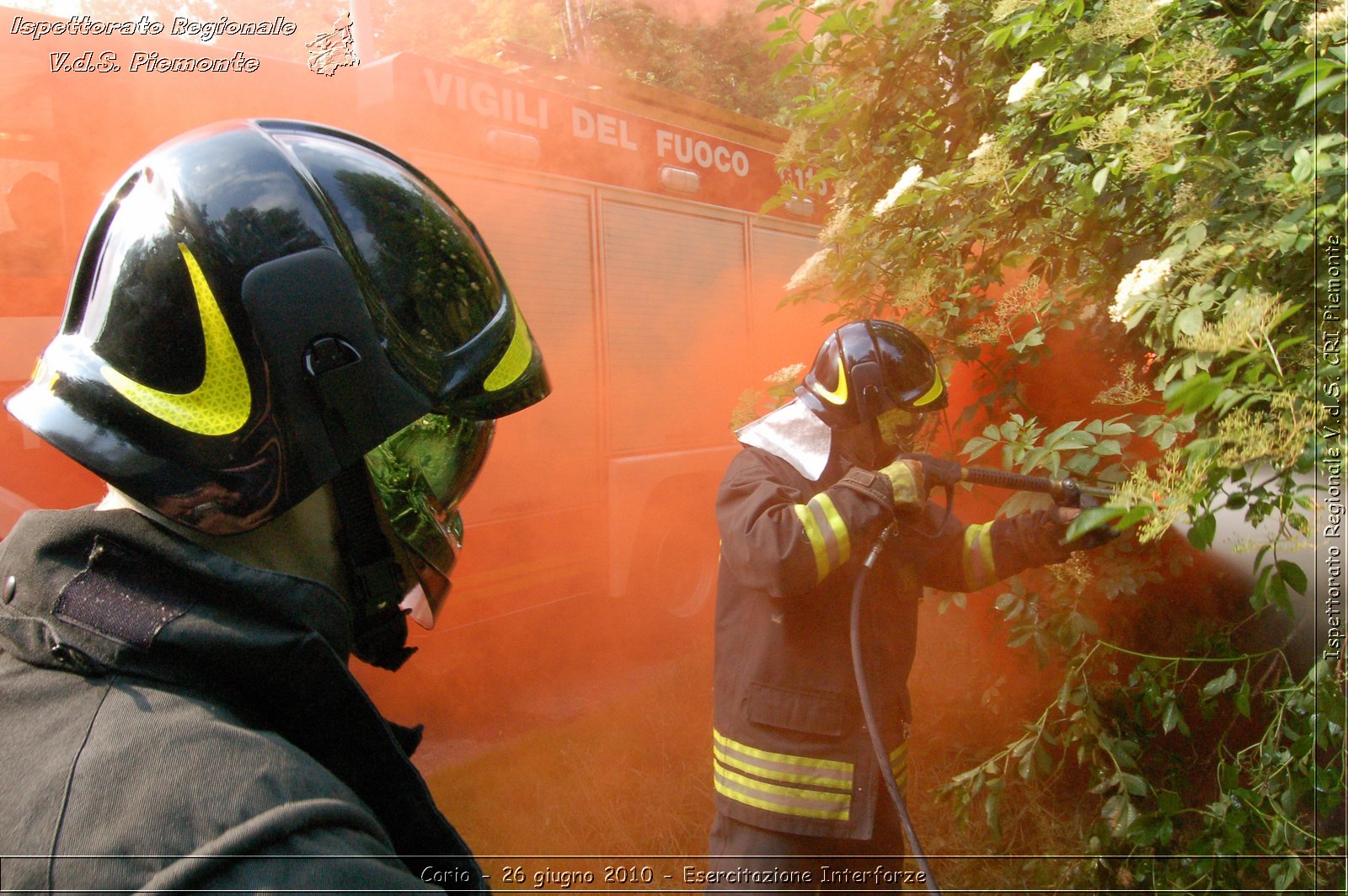 Corio - 26 giugno 2010 - Esercitazione Interforze -  Croce Rossa Italiana - Ispettorato Regionale Volontari del Soccorso Piemonte