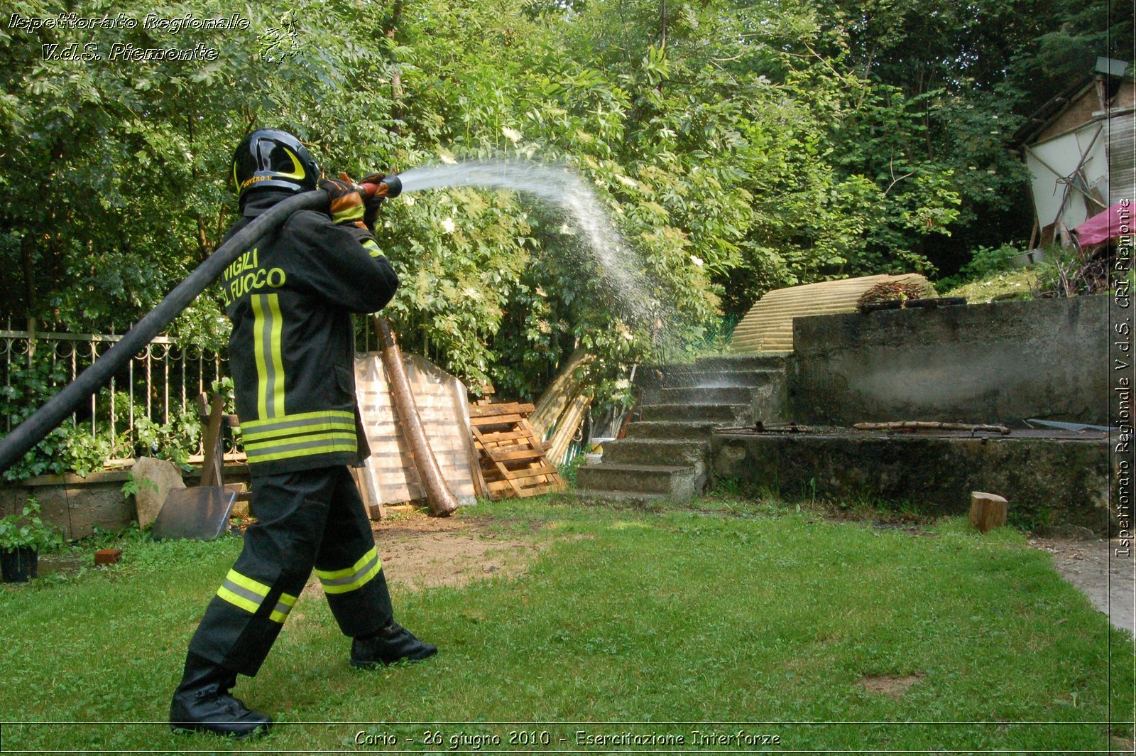 Corio - 26 giugno 2010 - Esercitazione Interforze -  Croce Rossa Italiana - Ispettorato Regionale Volontari del Soccorso Piemonte