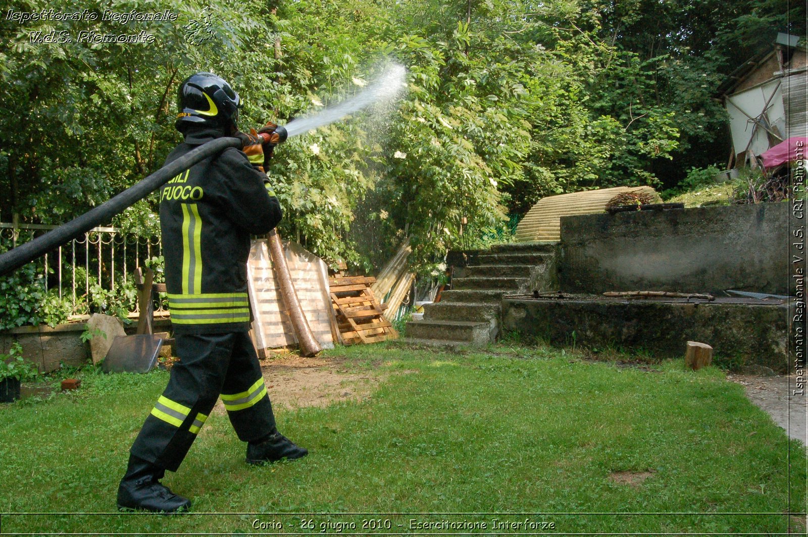 Corio - 26 giugno 2010 - Esercitazione Interforze -  Croce Rossa Italiana - Ispettorato Regionale Volontari del Soccorso Piemonte