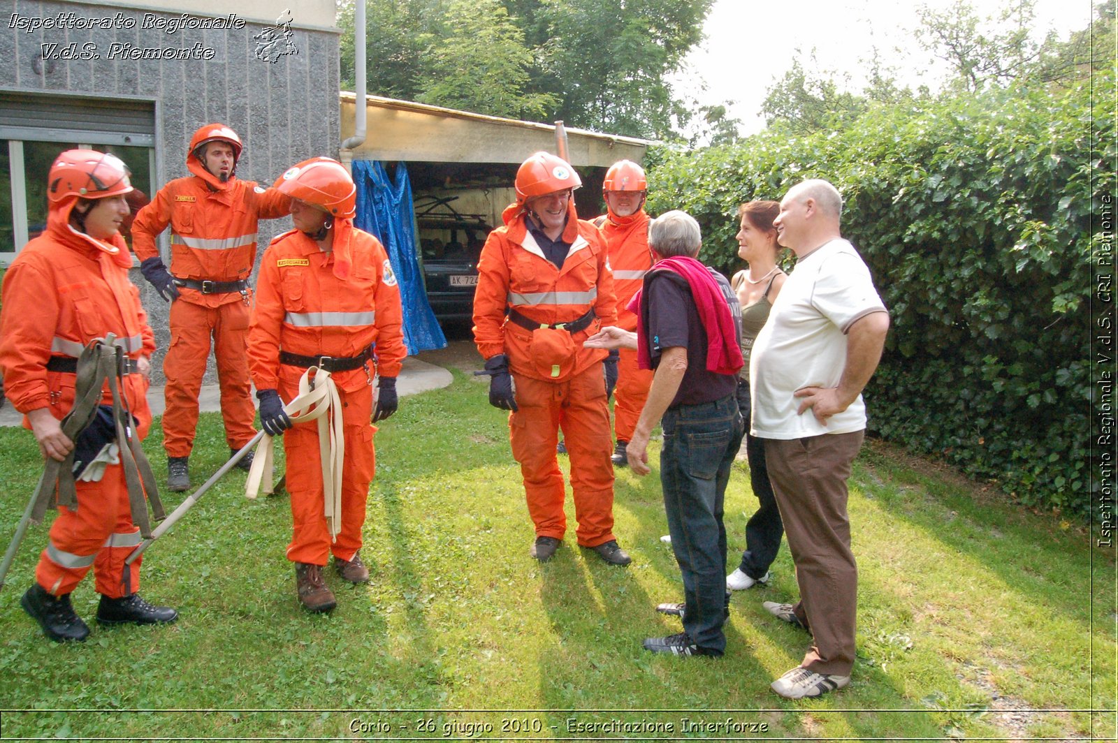 Corio - 26 giugno 2010 - Esercitazione Interforze -  Croce Rossa Italiana - Ispettorato Regionale Volontari del Soccorso Piemonte