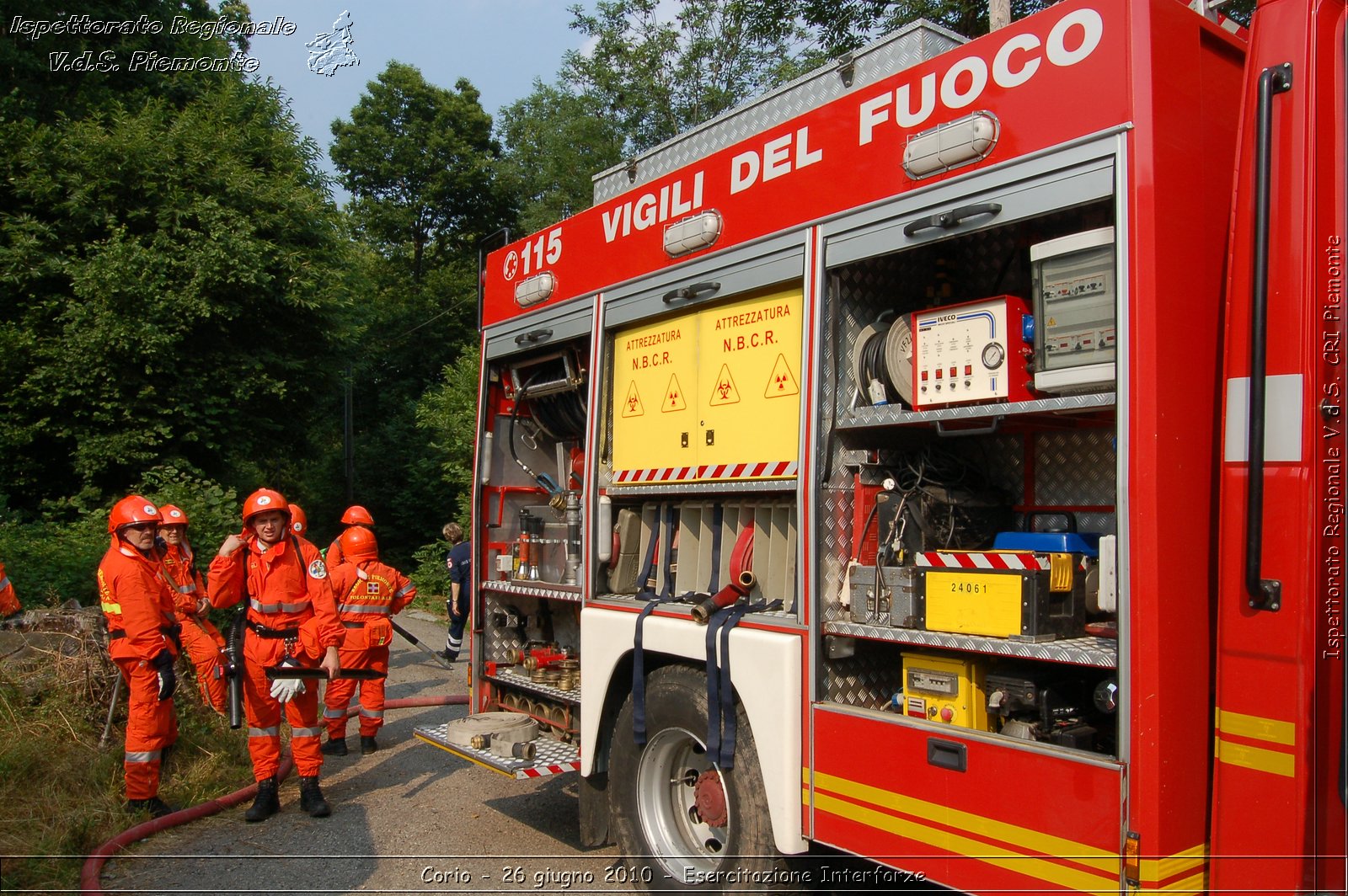 Corio - 26 giugno 2010 - Esercitazione Interforze -  Croce Rossa Italiana - Ispettorato Regionale Volontari del Soccorso Piemonte