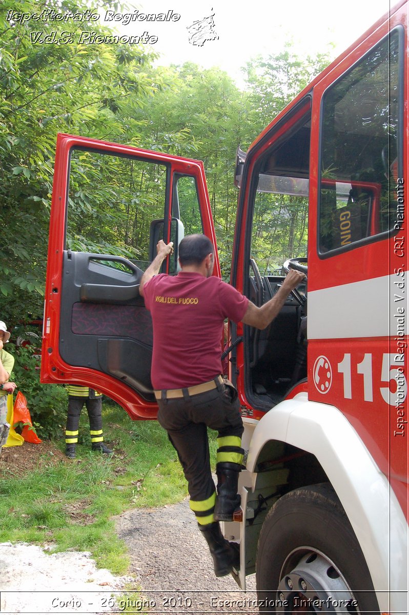 Corio - 26 giugno 2010 - Esercitazione Interforze -  Croce Rossa Italiana - Ispettorato Regionale Volontari del Soccorso Piemonte