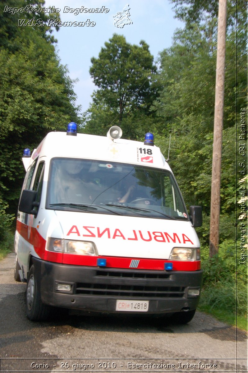 Corio - 26 giugno 2010 - Esercitazione Interforze -  Croce Rossa Italiana - Ispettorato Regionale Volontari del Soccorso Piemonte