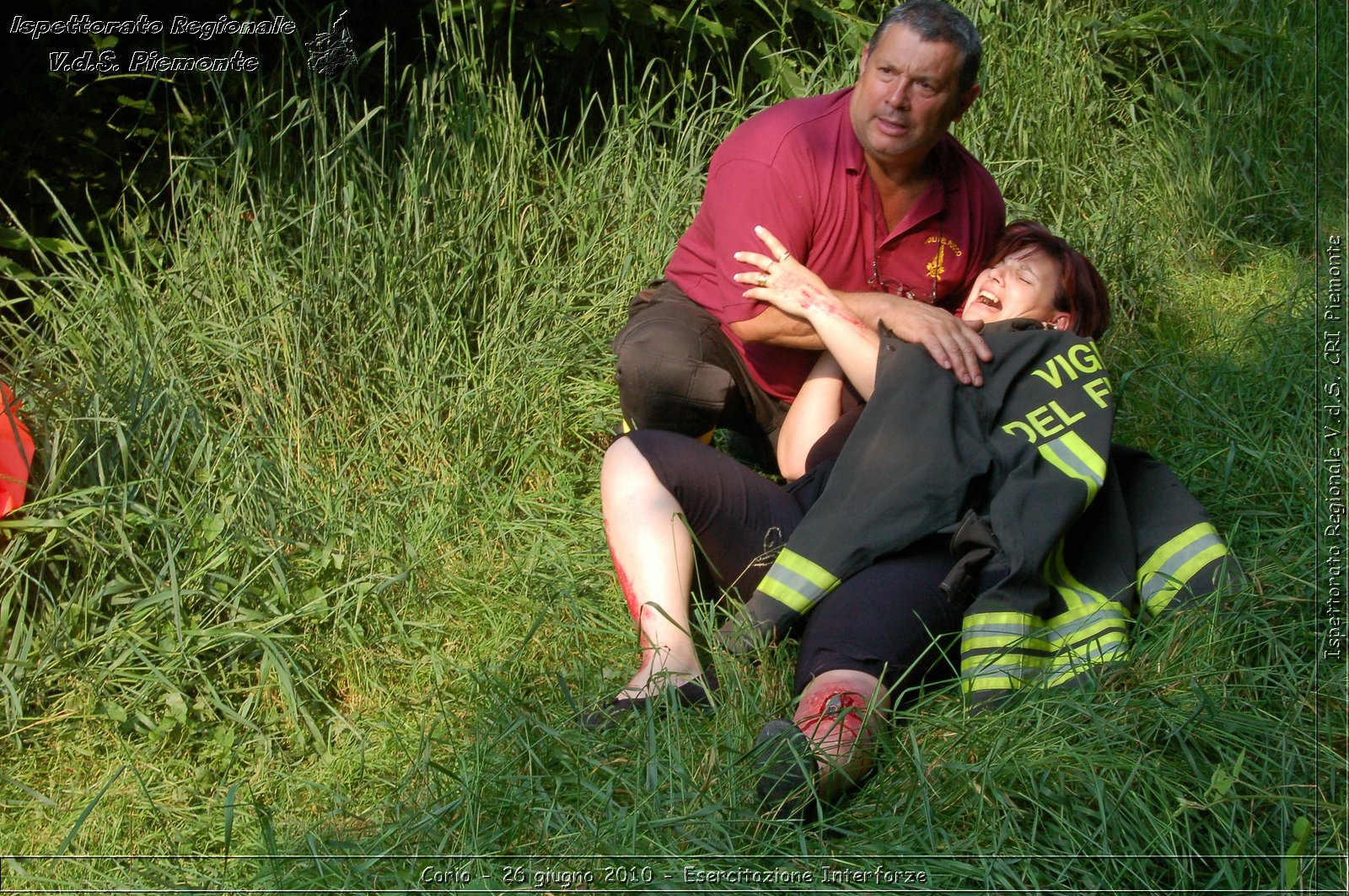 Corio - 26 giugno 2010 - Esercitazione Interforze -  Croce Rossa Italiana - Ispettorato Regionale Volontari del Soccorso Piemonte