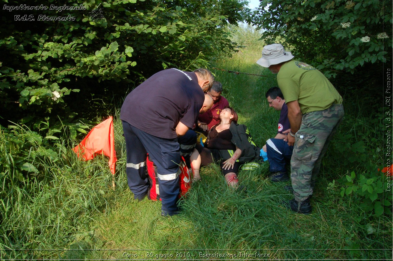 Corio - 26 giugno 2010 - Esercitazione Interforze -  Croce Rossa Italiana - Ispettorato Regionale Volontari del Soccorso Piemonte