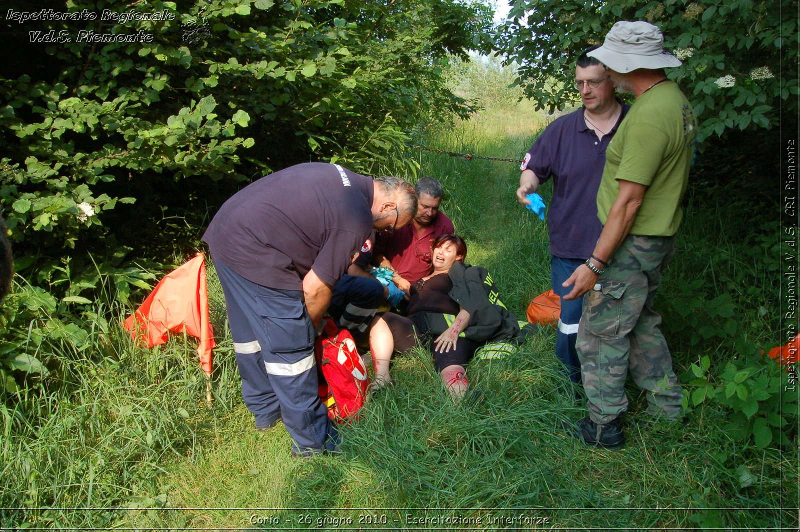 Corio - 26 giugno 2010 - Esercitazione Interforze -  Croce Rossa Italiana - Ispettorato Regionale Volontari del Soccorso Piemonte