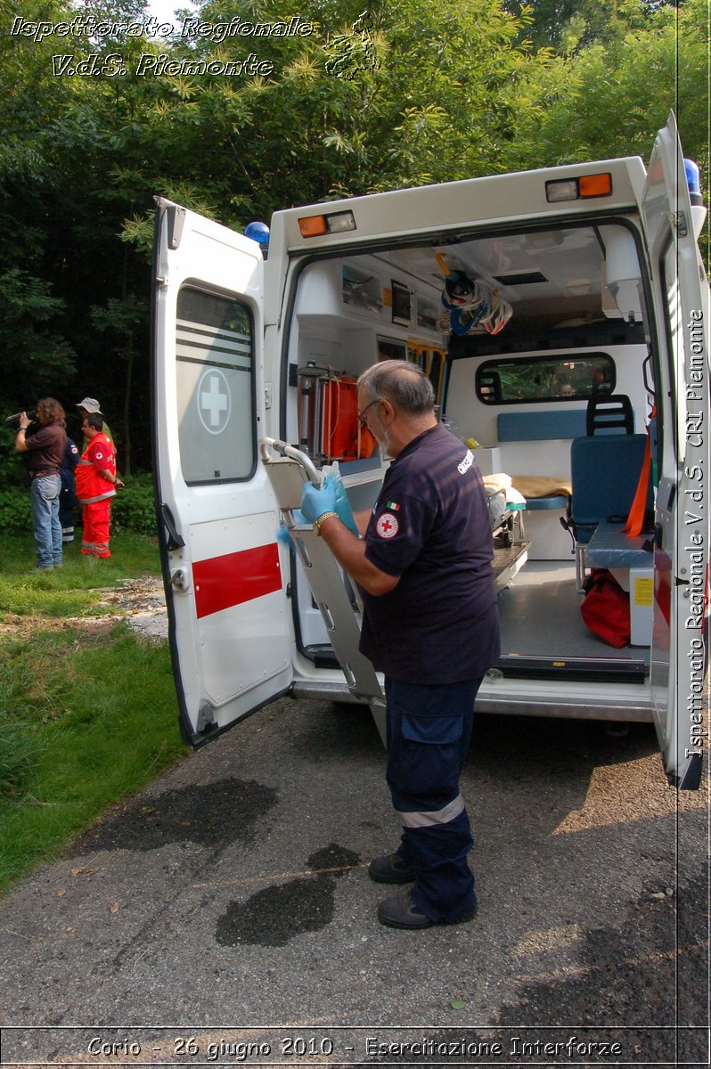 Corio - 26 giugno 2010 - Esercitazione Interforze -  Croce Rossa Italiana - Ispettorato Regionale Volontari del Soccorso Piemonte