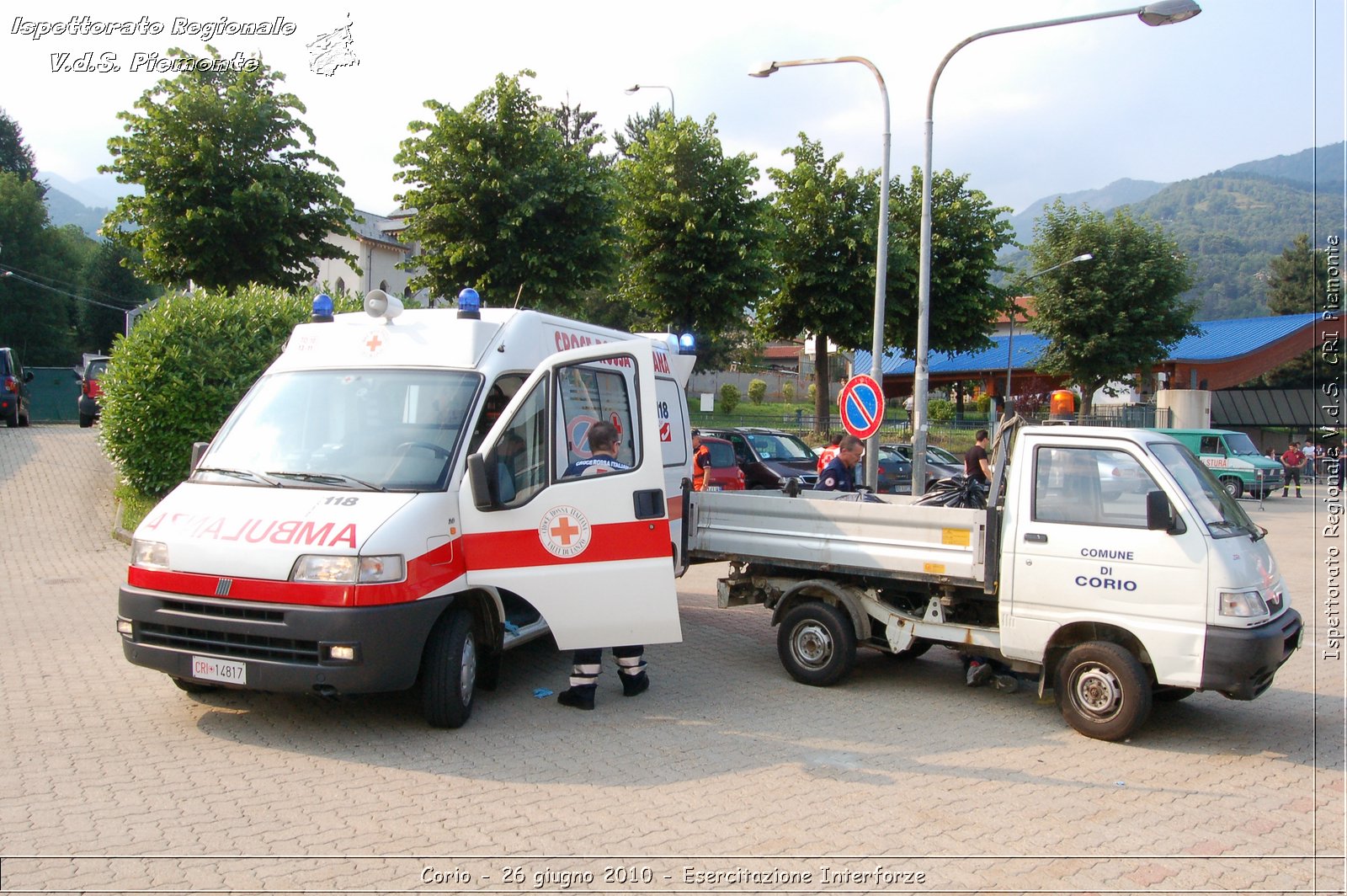 Corio - 26 giugno 2010 - Esercitazione Interforze -  Croce Rossa Italiana - Ispettorato Regionale Volontari del Soccorso Piemonte