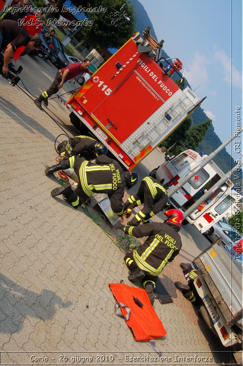 Corio - 26 giugno 2010 - Esercitazione Interforze -  Croce Rossa Italiana - Ispettorato Regionale Volontari del Soccorso Piemonte