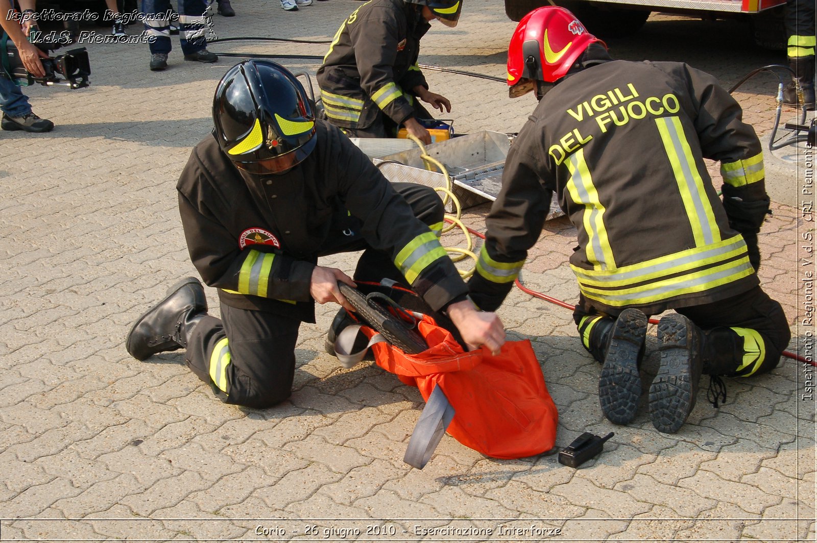 Corio - 26 giugno 2010 - Esercitazione Interforze -  Croce Rossa Italiana - Ispettorato Regionale Volontari del Soccorso Piemonte