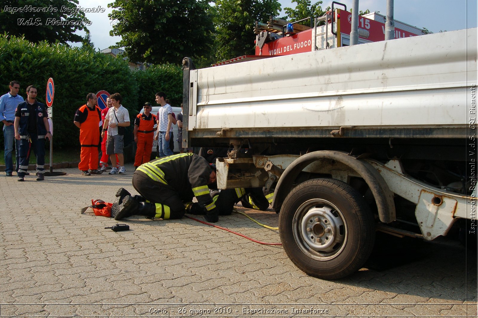 Corio - 26 giugno 2010 - Esercitazione Interforze -  Croce Rossa Italiana - Ispettorato Regionale Volontari del Soccorso Piemonte