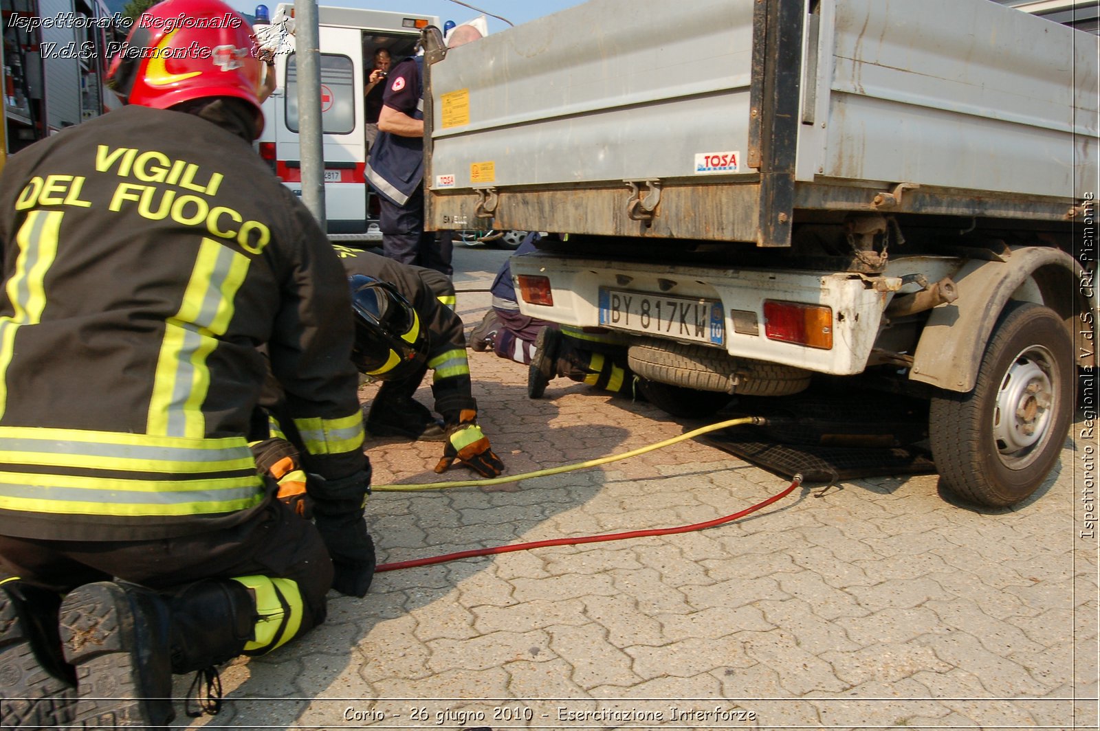 Corio - 26 giugno 2010 - Esercitazione Interforze -  Croce Rossa Italiana - Ispettorato Regionale Volontari del Soccorso Piemonte