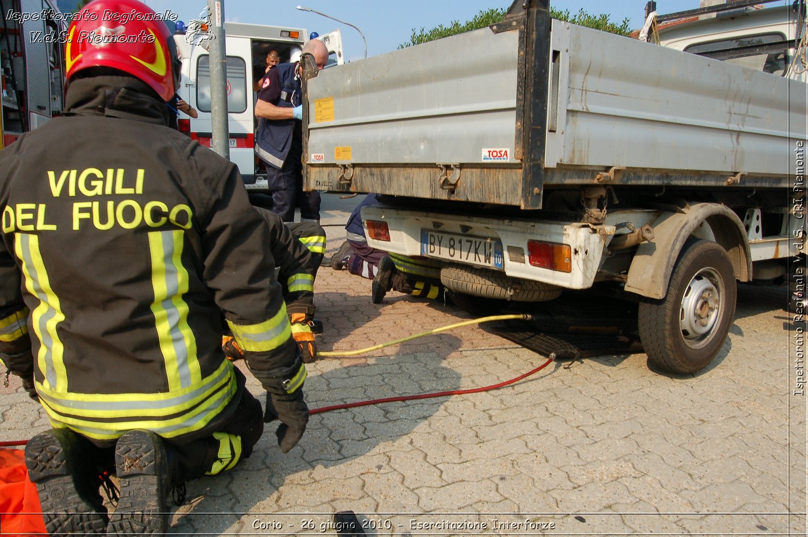 Corio - 26 giugno 2010 - Esercitazione Interforze -  Croce Rossa Italiana - Ispettorato Regionale Volontari del Soccorso Piemonte