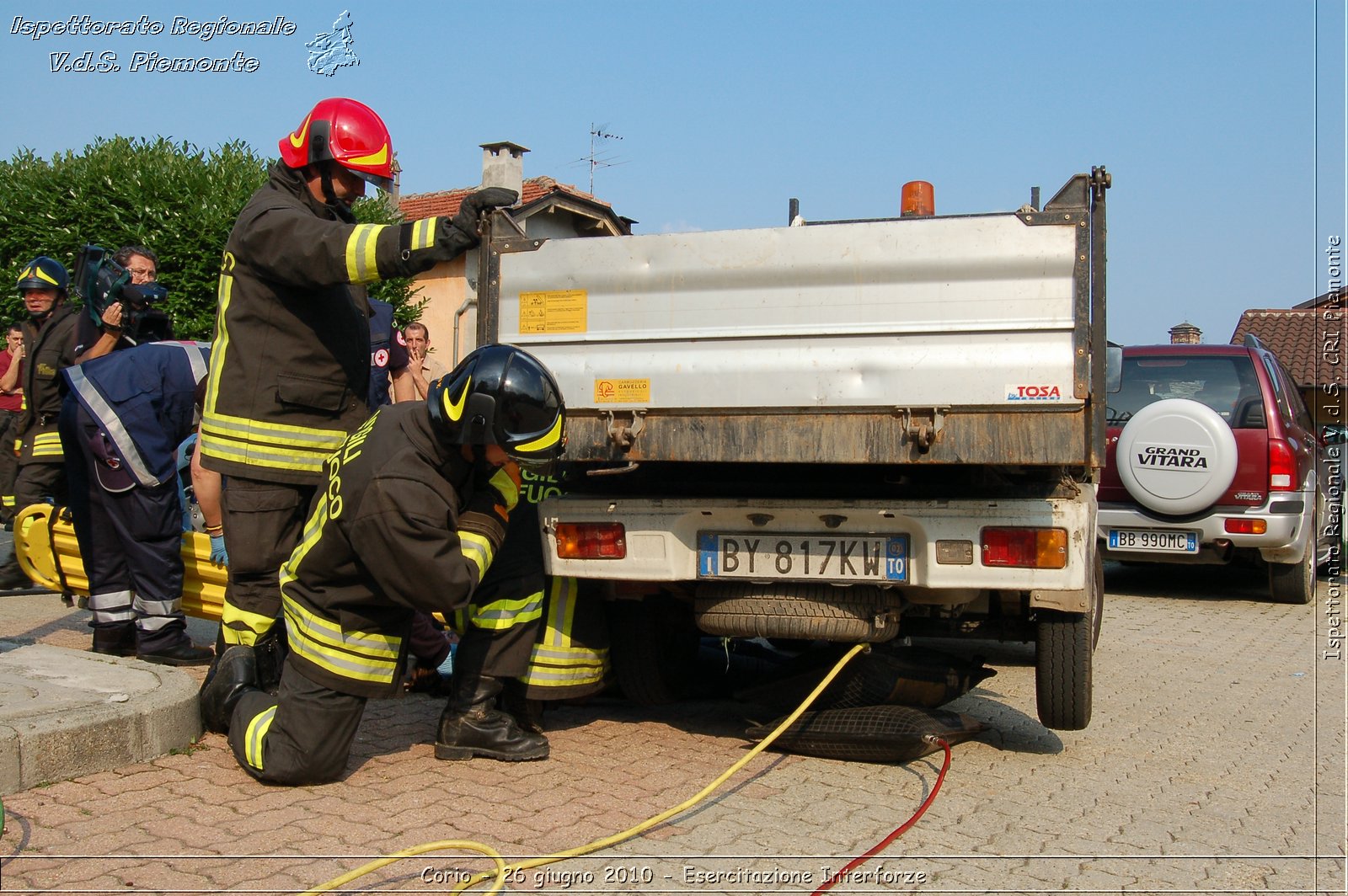 Corio - 26 giugno 2010 - Esercitazione Interforze -  Croce Rossa Italiana - Ispettorato Regionale Volontari del Soccorso Piemonte