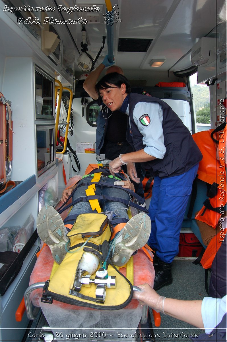 Corio - 26 giugno 2010 - Esercitazione Interforze -  Croce Rossa Italiana - Ispettorato Regionale Volontari del Soccorso Piemonte