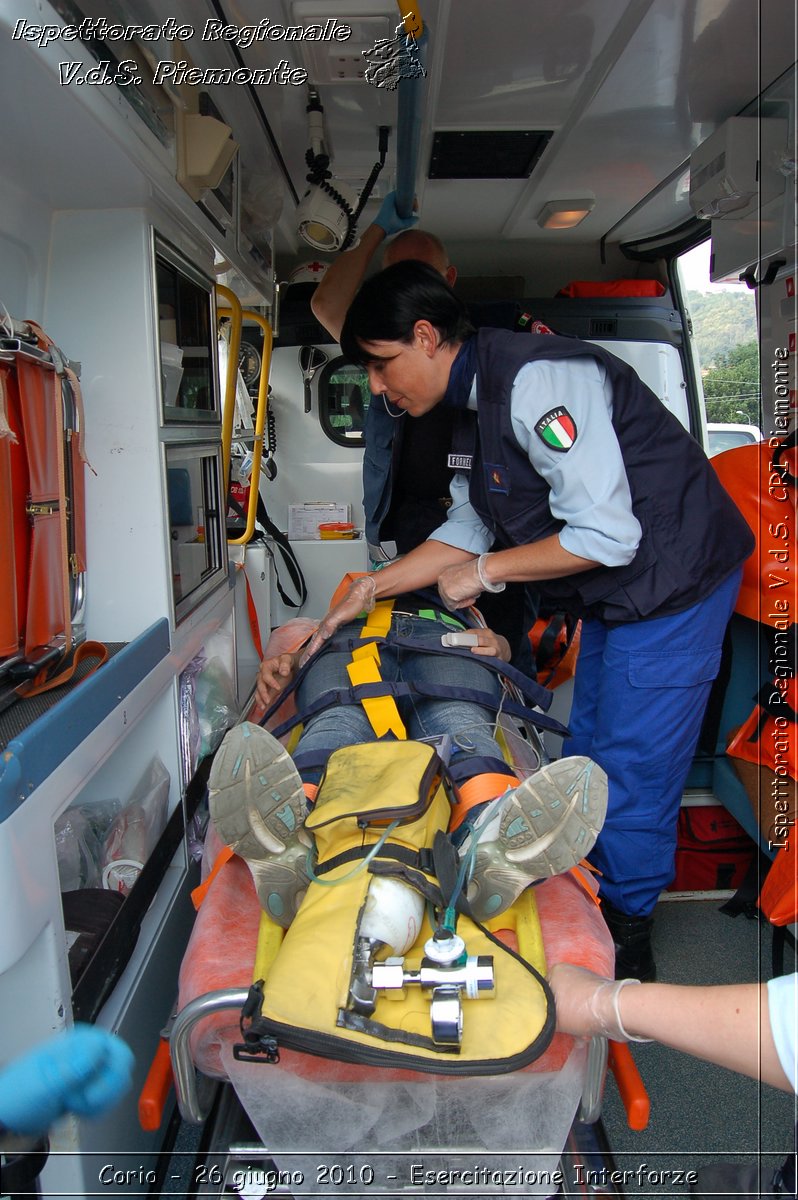 Corio - 26 giugno 2010 - Esercitazione Interforze -  Croce Rossa Italiana - Ispettorato Regionale Volontari del Soccorso Piemonte