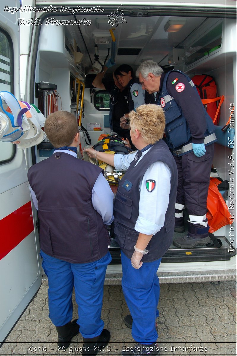 Corio - 26 giugno 2010 - Esercitazione Interforze -  Croce Rossa Italiana - Ispettorato Regionale Volontari del Soccorso Piemonte