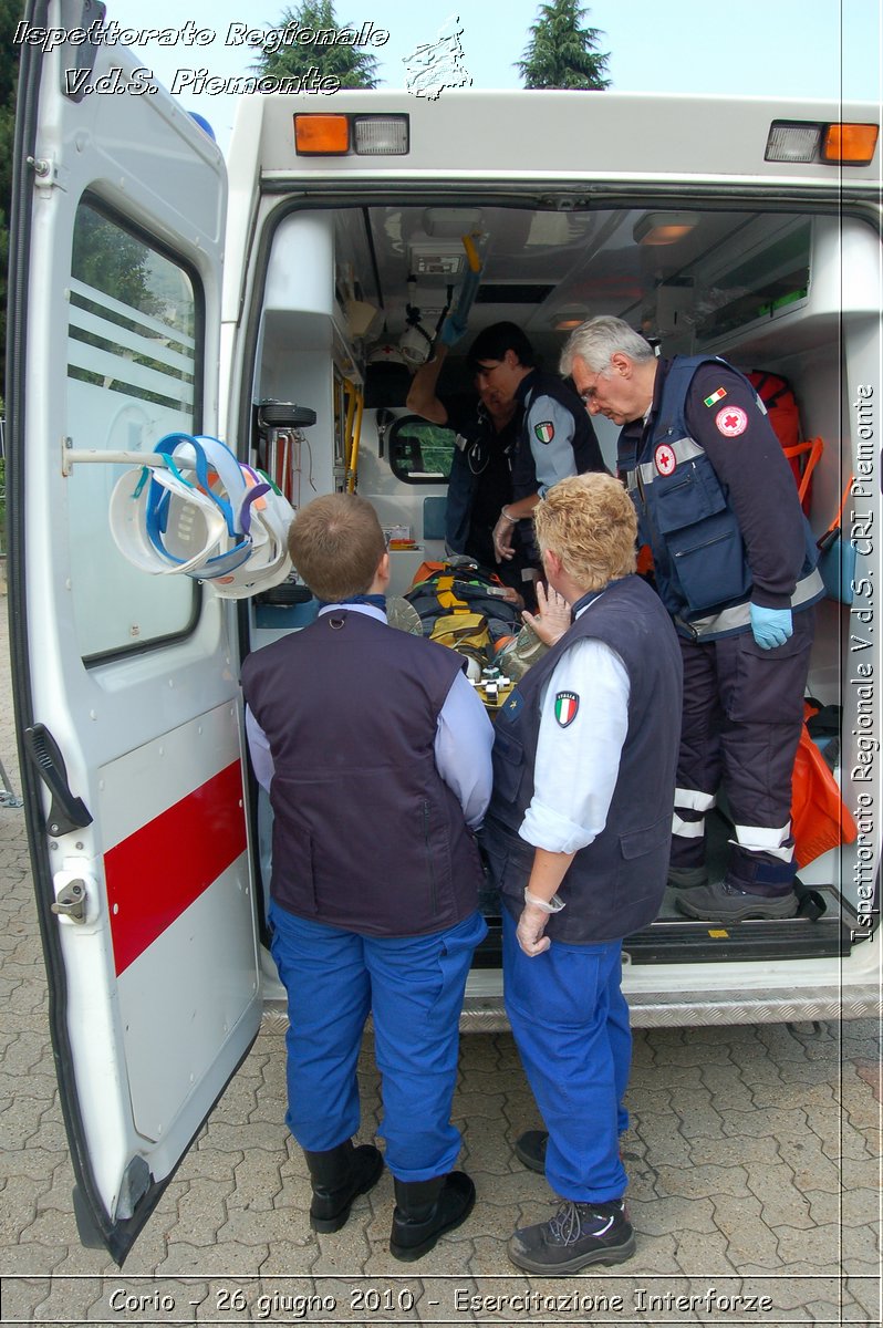 Corio - 26 giugno 2010 - Esercitazione Interforze -  Croce Rossa Italiana - Ispettorato Regionale Volontari del Soccorso Piemonte