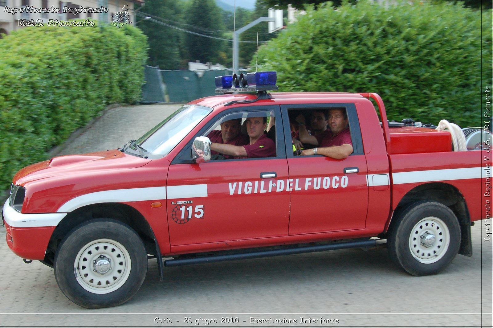 Corio - 26 giugno 2010 - Esercitazione Interforze -  Croce Rossa Italiana - Ispettorato Regionale Volontari del Soccorso Piemonte