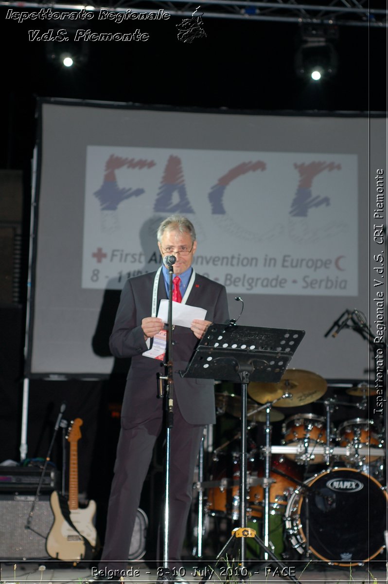 FACE 2010 - First Aid Convention in Europe 8-11 July 2010 Belgrade -  Croce Rossa Italiana - Ispettorato Regionale Volontari del Soccorso Piemonte