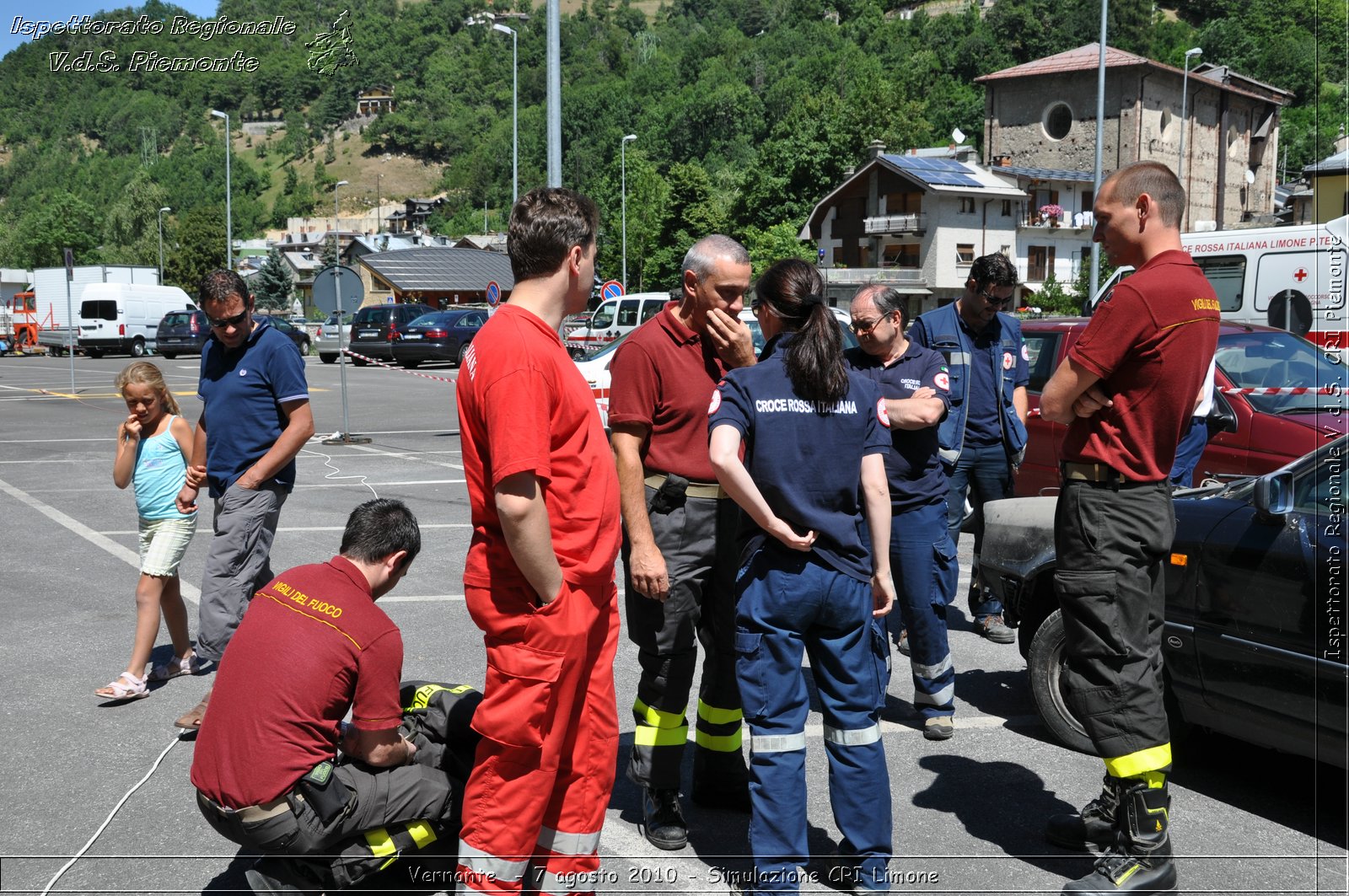 Vernante  - 7 agosto 2010 - Simulazione CRI Limone -  Croce Rossa Italiana - Ispettorato Regionale Volontari del Soccorso Piemonte