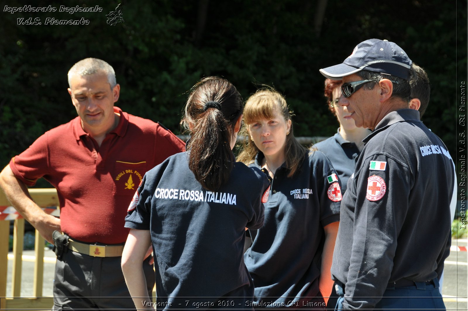 Vernante  - 7 agosto 2010 - Simulazione CRI Limone -  Croce Rossa Italiana - Ispettorato Regionale Volontari del Soccorso Piemonte