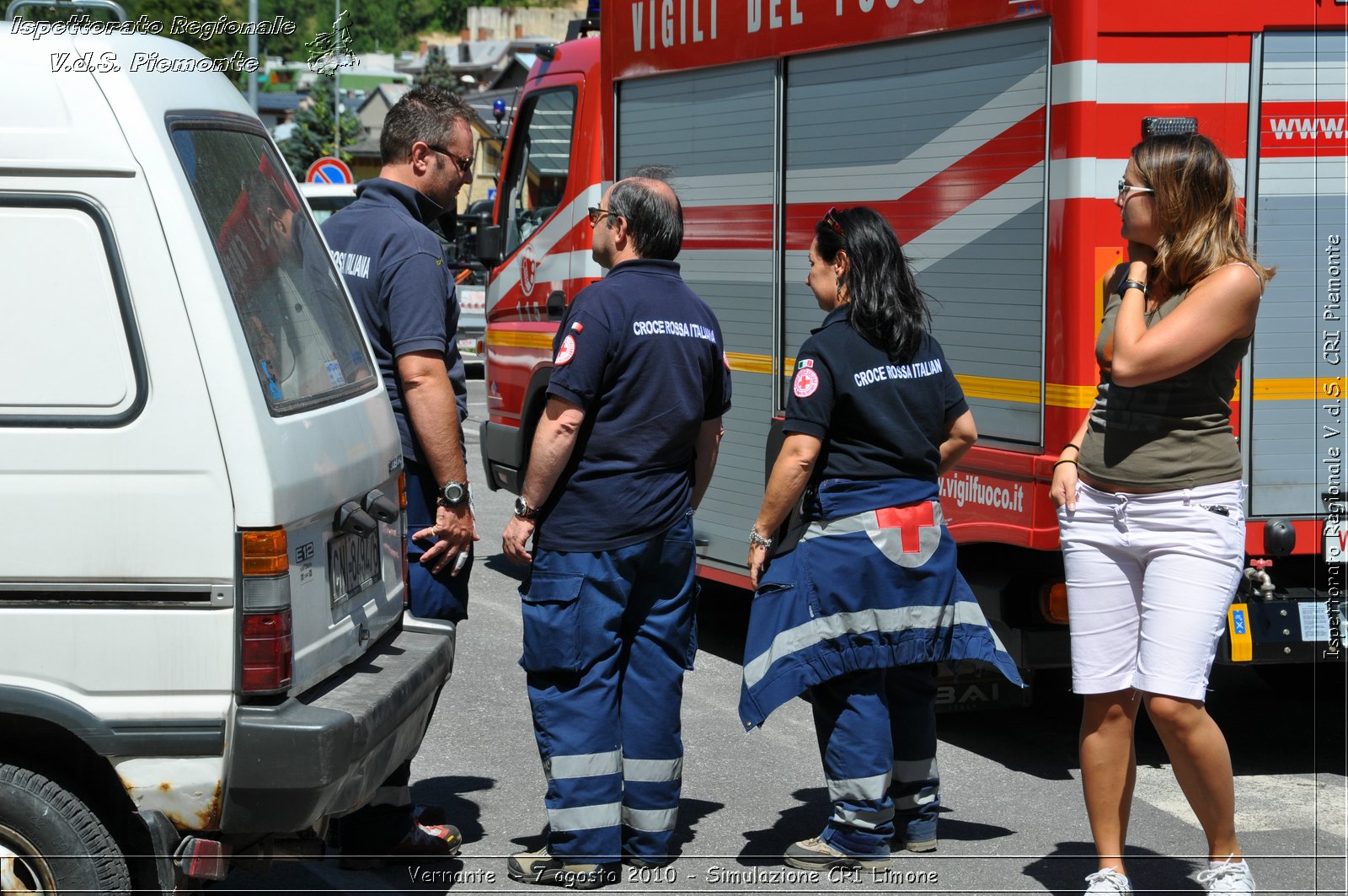 Vernante  - 7 agosto 2010 - Simulazione CRI Limone -  Croce Rossa Italiana - Ispettorato Regionale Volontari del Soccorso Piemonte