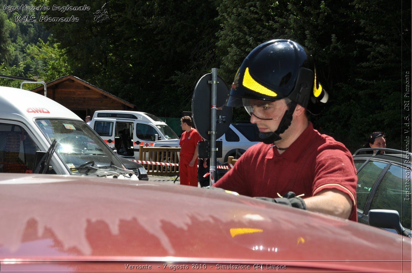 Vernante  - 7 agosto 2010 - Simulazione CRI Limone -  Croce Rossa Italiana - Ispettorato Regionale Volontari del Soccorso Piemonte