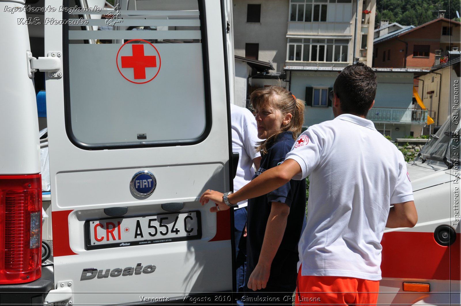 Vernante  - 7 agosto 2010 - Simulazione CRI Limone -  Croce Rossa Italiana - Ispettorato Regionale Volontari del Soccorso Piemonte