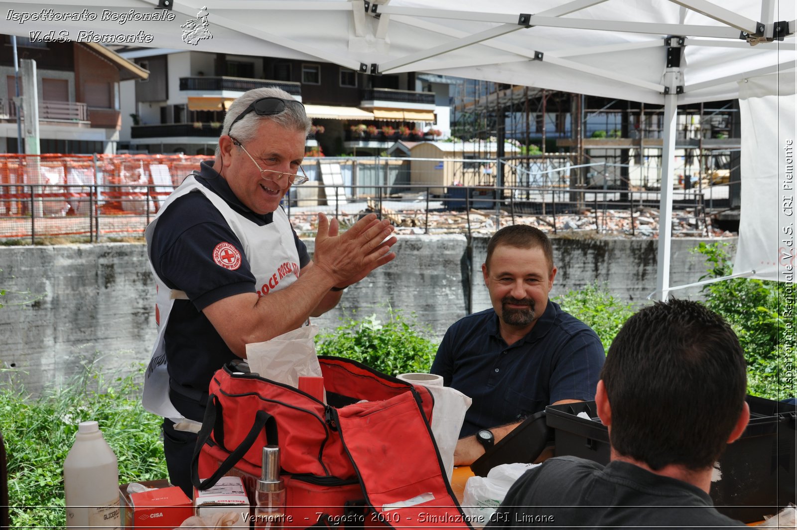 Vernante  - 7 agosto 2010 - Simulazione CRI Limone -  Croce Rossa Italiana - Ispettorato Regionale Volontari del Soccorso Piemonte