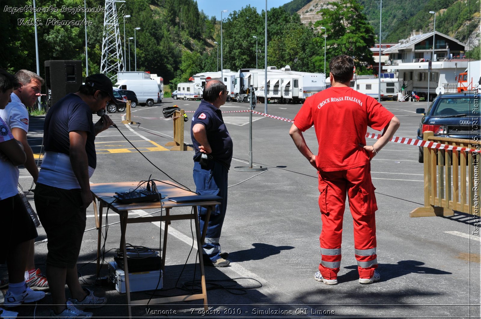 Vernante  - 7 agosto 2010 - Simulazione CRI Limone -  Croce Rossa Italiana - Ispettorato Regionale Volontari del Soccorso Piemonte