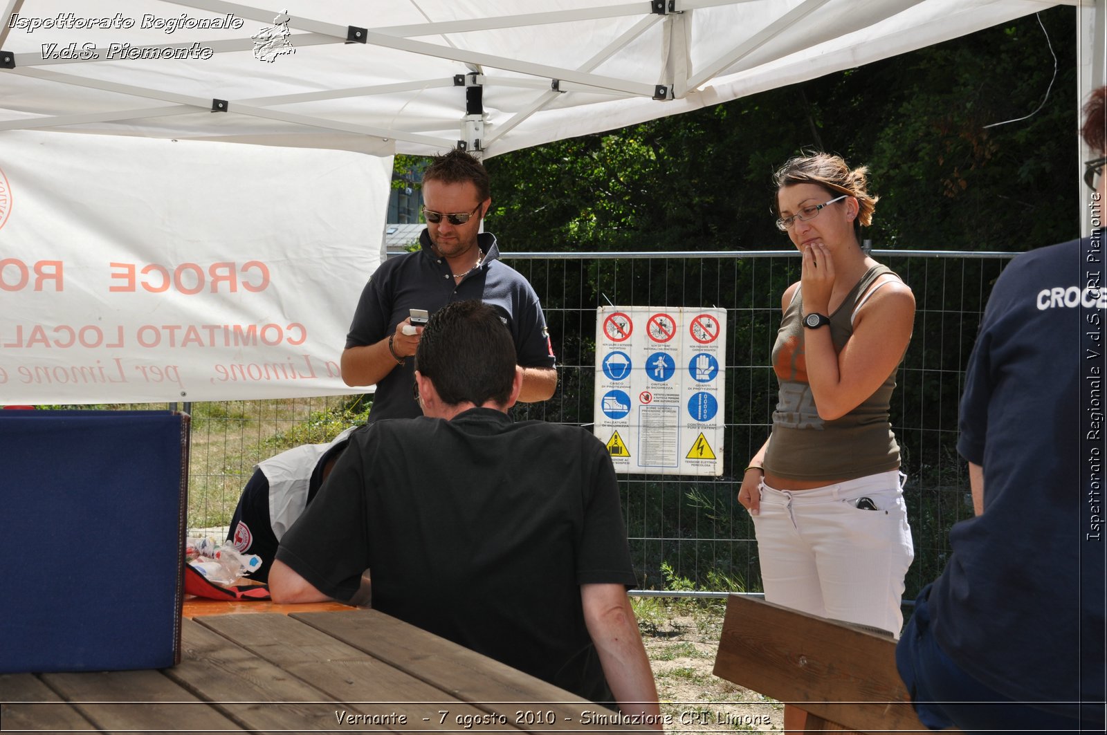 Vernante  - 7 agosto 2010 - Simulazione CRI Limone -  Croce Rossa Italiana - Ispettorato Regionale Volontari del Soccorso Piemonte