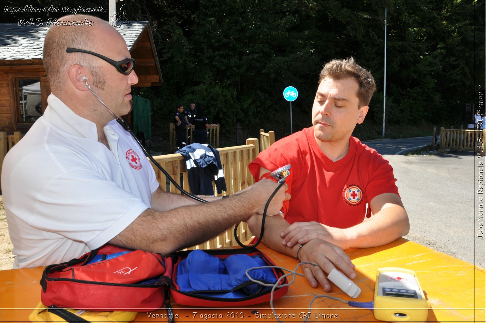 Vernante  - 7 agosto 2010 - Simulazione CRI Limone -  Croce Rossa Italiana - Ispettorato Regionale Volontari del Soccorso Piemonte